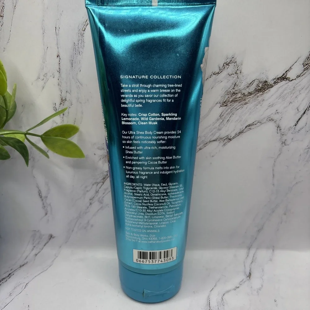 Bath & Body Works Sheer Cotton & Lemonade Ultra Shea Body‎ Cream 8 Oz Signature